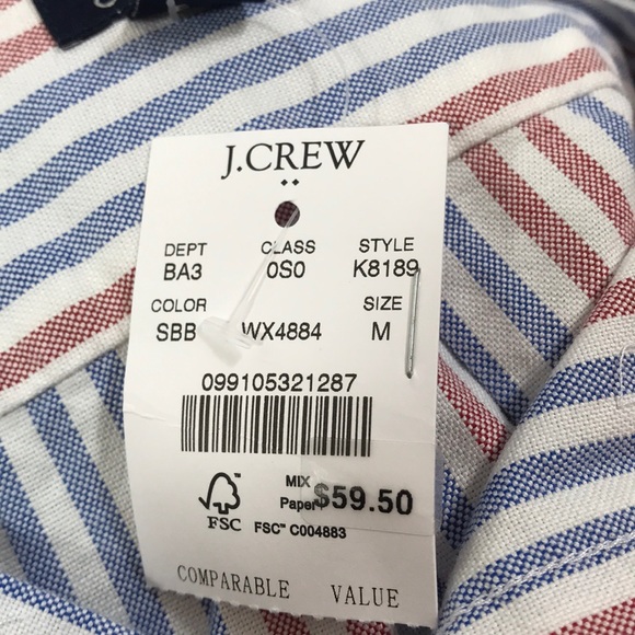 NWT J. Crew Factory Flex Oxford Cotton Shi… - Picture 4 of 8